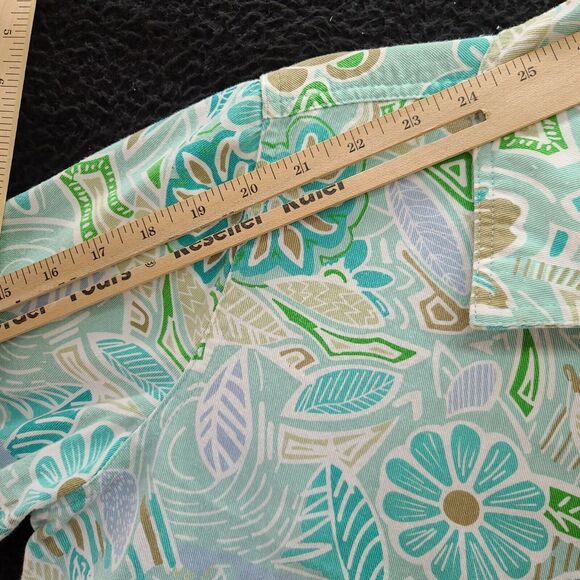 Jane Ashley Womens Button Up Multi-Color Size Large 100% Cotton Long Sleeve - Picture 4 of 12